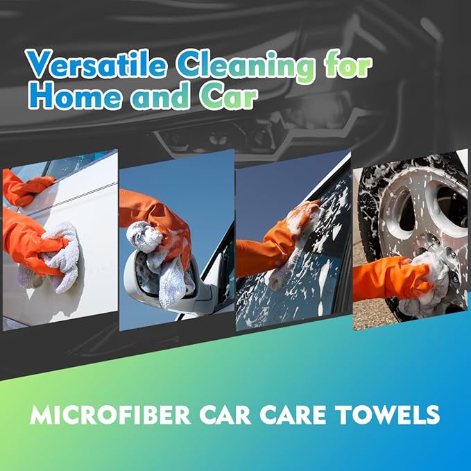 White Microfiber Cleaning Cloth 20 Pack 11.5 x 11.5 inch Microfiber Towels for Cars Ultra Absorbent Car Washing Cloth Lint Free Streak Free Cleaning Rags for Car, Kitchen Window
