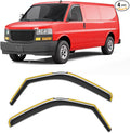 in-Channel Window Rain Guards Fit for Chevy Express Van 1996-2026/GMC Savana 1996-2026 Rain Guard Extra Durable Window Deflectors Window Vent Visors Shades Exterior Car Accessories-2pcs
