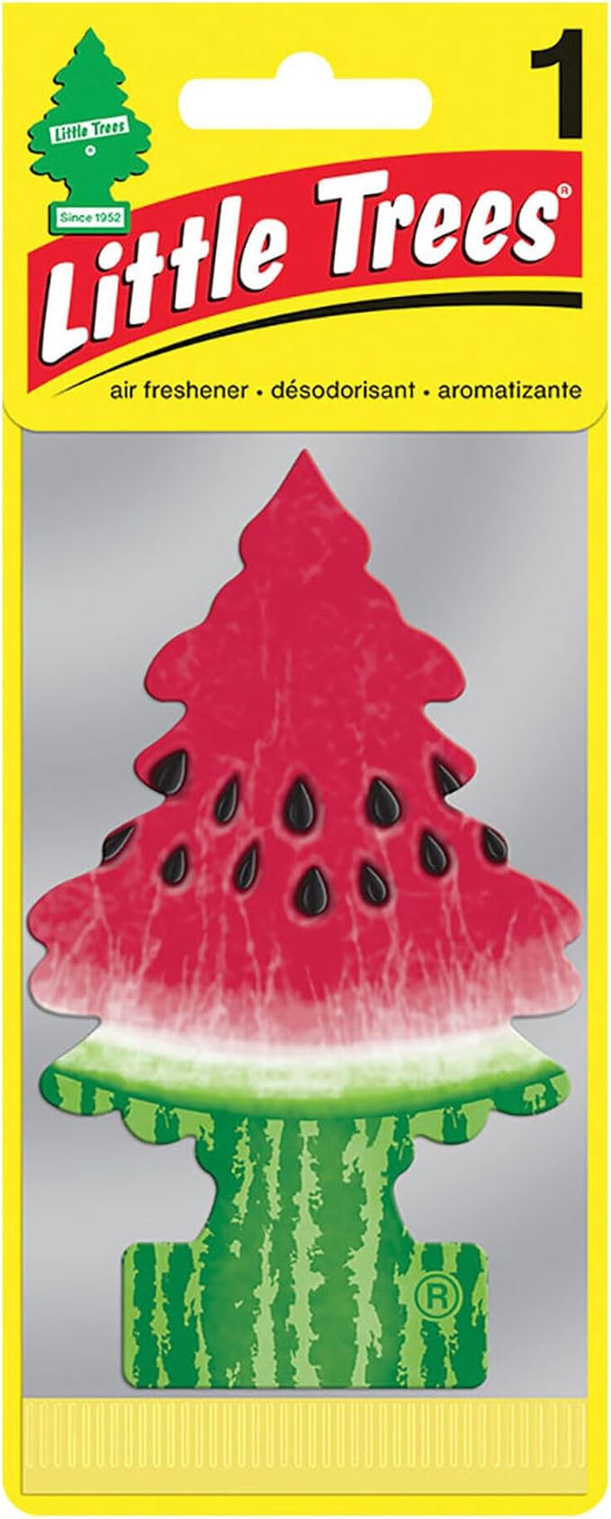 Car Air Freshener | Hanging Paper Tree for Home or Car | Watermelon Scent | 6 Pack