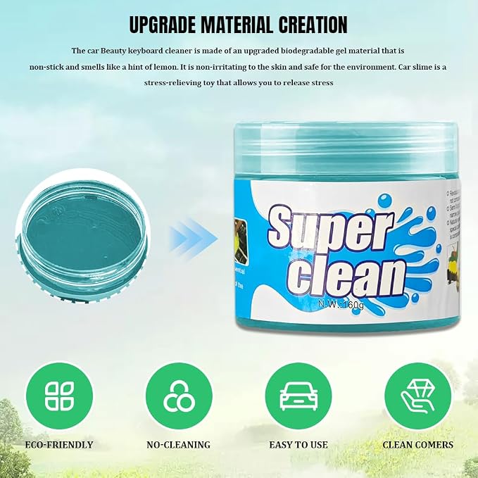 Car Cleaning Gel, Car Cleaning Supplies, Car Cleaning Putty, Universal Car Cleaning Kit Auto Detailing Tools Car Accessories Fit for Automotive, Keyboard, Camera, Printers (Blue, 2PCS)