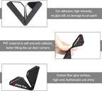 2 PCS Car Door Corner Protector Edge Guards, Real Carbon Fiber Anti-Collision Car Door Edge Protector, Self-Adhesive Decorative Auto Corner Protect, Vehicle Exterior Accessories (Black Sport)