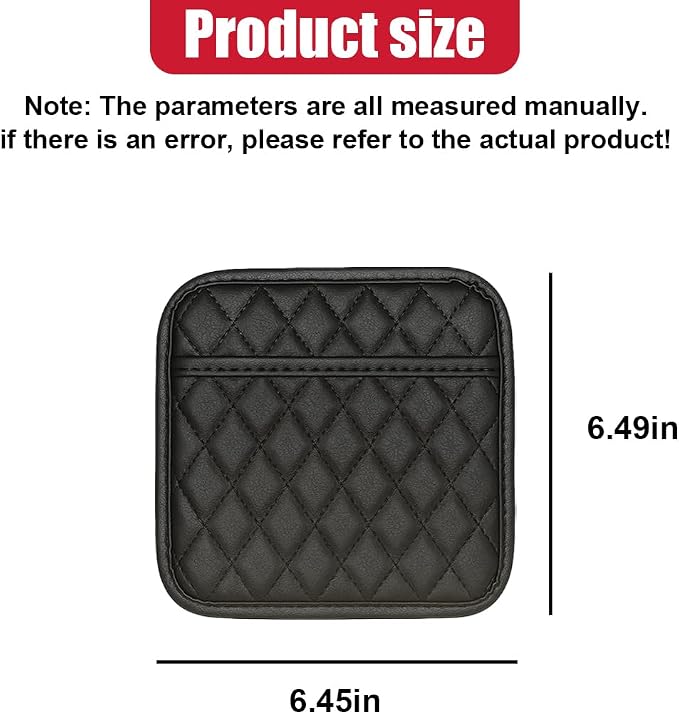 2PCS Car Side Pocket Organizer, Universal Waterproof PU Leather Auto Seat Gap Filler Storage Bag, Self-Adhesive Multifunctional Car Door Sunglasses Holder Pouch for Phone, Card (M)