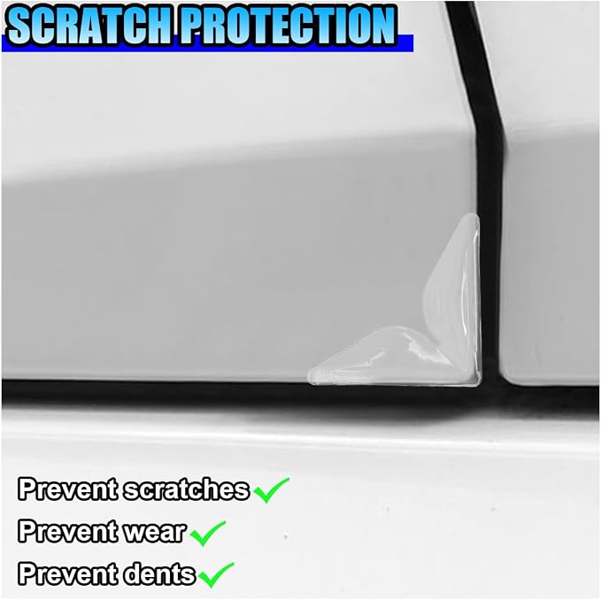 4PCS Car Door Edge Guards Protectors, Self-Adhesive Car Side Door Corner Protector Anti-Collision Trim Sticker, Anti-Rub Vehicle Exterior Decorative Accessory for Cars Trucks SUVs (Clear)