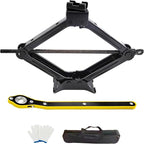 Scissor Car Lift Jack 2 Ton (4409 lbs) for Sedans, MPVs & SUVs, Compact Portable Kit Vehicle Roadside Emergency Tool Tire Change with Ratchet Wrench (2T)