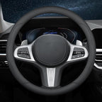 New Nappa Leather car Steering Wheel Cover, Universal 15 inch Black