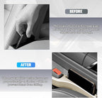 2PCS Car Seat Gap Filler, Seat Side Seam Crevice Blocker Organizer to Prevent Things from Dropping, Drop-Proof Auto Console Gap Guard Stopper Plug, Universal for Vehicles (Beige)