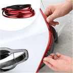 Car Door Edge Guards, 16Ft U Shape Door Edge Trim, Rubber Molding Auto Door Edge Seal Protector, Anti-Collision Vehicle Protection Accessories Universal for SUV, Truck, Van (Red)