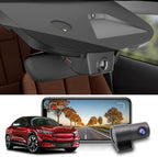 Front 2K+Rear 1080P Dash Cam for 2021-2025 Ford Mustang Mach-E GT Select Premium, Integrated OEM Look, Dual HD Video, Loop Recording, WiFi & APP, G-Sensor, Easy to Set, 64GB Card
