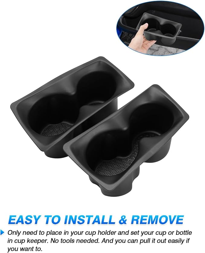 Door Side Cup Holder Insert for 2019-2025 Dodge Ram 1500 2500 3500 Accessories Water Cup Holders Door Organizer Handle Pocket Tray
