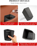 Car Interior Storage Box, Black Silicone Door Side Organizer with Umbrella Holder and Trash Can, Vehicle Accessory (Black)
