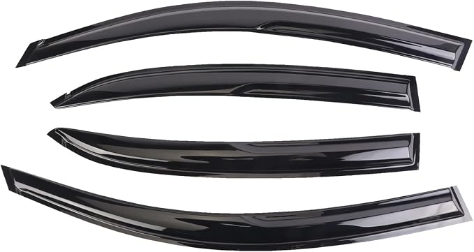 Black Outside Mount Window Rain Guards Compatible with 2019-2023 KIA Forte,Original,Durable Window Visor Deflectors