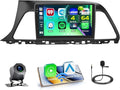 4+64GB Android 15 Car Stereo for Hyundai Sonata 2015-2017 (LHD) Wireless Carplay Android Auto, 9 Inch Incell Touch Screen Car Stereo with GPS, Backup Camera, Bluetooth, FM/RDS, EQ, WiFi, SWC