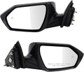 Driver & Passenger Side Power Mirror Set Smooth Black without Heat Compatible with 2021-2023 Hyundai Elantra HY1320278 HY1320283 HY1321278 HY1321283