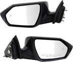 Driver & Passenger Side Power Mirror Set Smooth Black without Heat Compatible with 2021-2023 Hyundai Elantra HY1320278 HY1320283 HY1321278 HY1321283