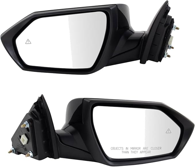 Driver & Passenger Side Power Mirror Set Smooth Black without Heat Compatible with 2021-2023 Hyundai Elantra HY1320278 HY1320283 HY1321278 HY1321283