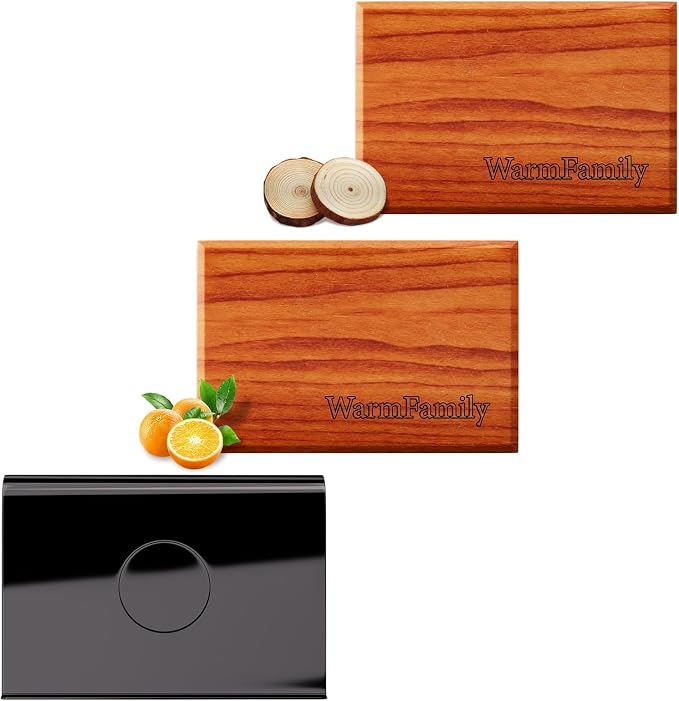 Car Air Freshener - The Original Wood Air Freshener, Long Lasting Odor Eliminator for Cars, Trucks & SUVs, Eco Friendly Vehicle Scent Diffuser, 2 Pack Scent Refill （Teak-Grove）CLIP INCLUDED
