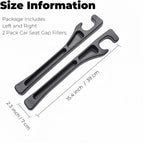 Car Seat Gap Filler (2-Pack) — Universal Leather Side Organizer