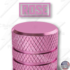 Aluminum Tire Valve Stem Caps – Anti-Rust, Premium Anodized Aluminum, Corrosion-Resistant, Easy Install, Universal Fit for Car, Truck, Bike, SUV – 1 Pack/Set of 4 (Rose Pink)