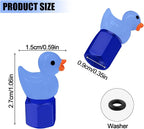 4 Pack Cute Duck tire Valve caps, Glow in The Dark Tire Valve Caps, Interesting and Practical Tire Decoration, Can be Used for Cars, Motorcycles, Trucks, and Bicycles.(Blue)