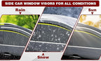 Tape-On Window Visors 4-Piece Compatible with 2025 2026 Toyota Camry Sun Rain Guards Shield Shade Smoke