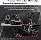 Universal Car Door Edge Protector, Carbon Fiber 5D Gloss Black Vinyl Wrap Film with Anti-Collision Protection for Most Vehicles (33Ft x 2In, Black)