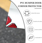 2PCS Car Door Protector Edge Guards, Carbon Fiber Anti-Collision Auto Door Corner Protector, Anti-Rub Trim Sticker Front Do or Corner Decoration for Cars Trucks SUVs (Red)
