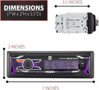 XRM69RGB Single DIN Car Stereo RGB Bluetooth & AM/FM | Customizable RGB colors, hands-free Bluetooth calling & streaming, push to talk voice assistant, USB playback