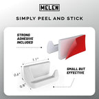 MELEN Adhesive Sunglass Organizer Wall (8-Pack) - Strong and Compact Glasses Holder, Sunglass Holder for Car and Wall - White