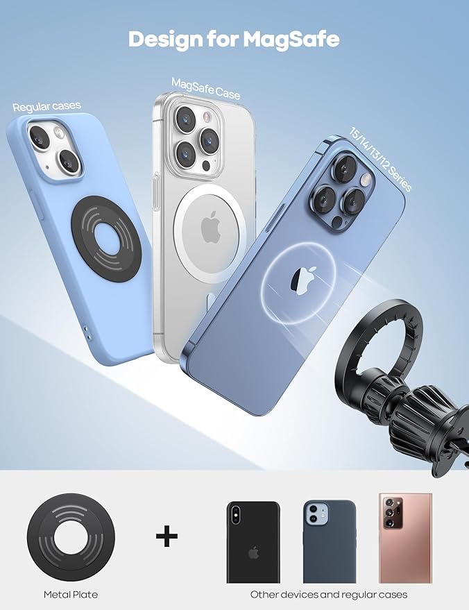 for MagSafe Car Mount - [20 Super Magnets] Magnetic Phone Holders for Your Car, Air Vent Phone Holder Car, HandsFree Cell Phone Holder Mount Accessories for Women Men fit iPhone 17 16 Pro Max