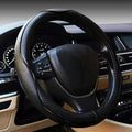 Steering Wheel Cover,Car Accessories,Microfiber Leather Car Steering Wheel Covers,Universal 15 Inch Anti-Slip Breathable Auto Interior Decor Protector,Suitable for Most Cars (Black)