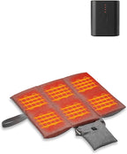 Heated Seat Cushion with Battery Pack, Foldable USB Heated Seat Cover Pads for Office Chair, Stadium, Camping