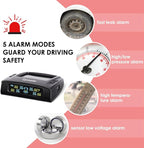 TM2 RV Tire Pressure Monitoring System, Tire Pressure Monitor with Solar Charge, TPMS with 4 Sensors(Max. 10) & 6 Alarm Modes, Color LCD Display, 0-144PSI for RV/Trailer/Truck/SUV/Fifth Wheel
