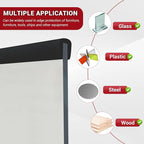 Rubber Edge Trim, 1/4"(6mm) Self Adhesive Flexible U Channel Edge Protecter for Sheet Metal, Glass, Flexiglass and Plywood, Fit for 7/32"-9/32" Width Edge, Black Color, 10Ft, EPDM Material