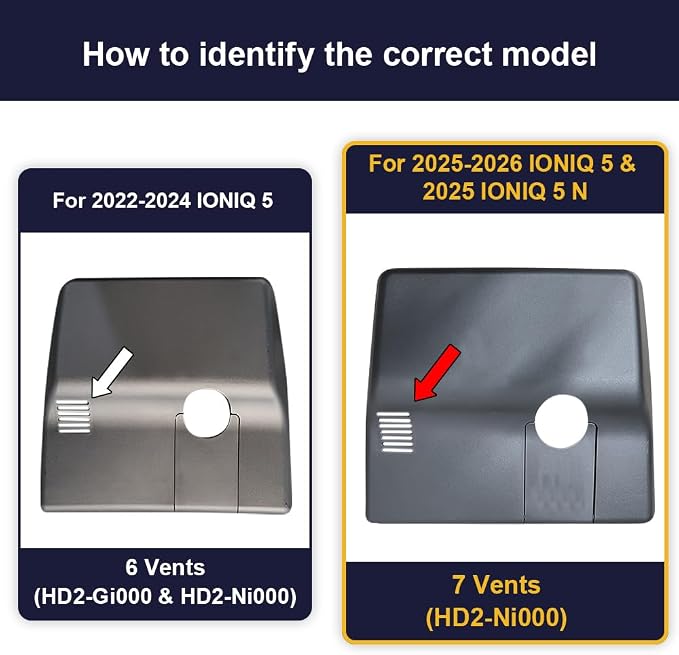 4K Dash Cam Suitable for Hyundai Ioniq 5 2025-2026 (with 7 Vents/HD2-Ni000) & 2025 Ioniq 5 N, OEM Factory Look, UHD 2160P Video, WiFi & APP, Loop Recording, G-Sensor, Plug & Play, 64GB Card