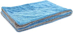 Dreadnought Microfiber Towel, Superior Absorbency for Drying Cars, Trucks, and SUVs, Double-Twist Pile and One-Pass Vehicle-Drying Towel - Pack of 1 - Blue/Gray (20 inch x 30 inch)