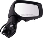 Passenger Side Power Heated Paint to Match Mirror Smooth Black Compatible with 2016-2017 Subaru Crosstrek 2015-2016 Impreza 2015-2021 WRX 2015 XV Crosstrek SU1321134