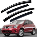 Extra Durable Outside-Mount Auto Vent Window Visor, Fits 2009-2013 Nissan Rogue, 2014-2015 Rogue Select, UV Protection Rain Guard, Original Wind Deflector, No-Drilling, Dark Smoke, 4-Pcs