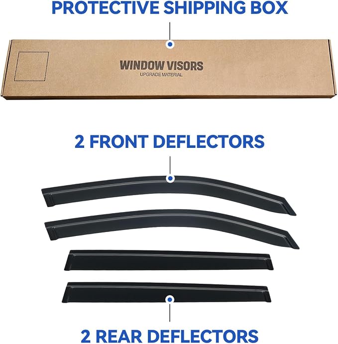 Window Visors Rain Guards for 2019-2024 Subaru Forester, Out-Channel Window Vent Wind Deflectors Visors Shades for 19 20 21 22 23 24 Forester