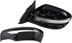 Power Heated Side Mirror Set Driver & Passenger Smooth Black Paint to Match Chrome Base Compatible with 2014-2016 Nissan Rogue NI1320285 NI1321285
