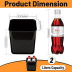 Car Trash Can Leakproof Mini Auto Organizers Storage Bin Container for Cars & Trucks with Floor Mat Clip Medium 2 Liters Capacity Black