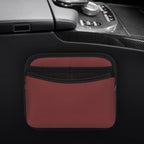 Universal Car Side Pocket Organizer, PU Leather Pouch for Car Seat, Door, Window, Console, Cards Trash Cell Phone Sunglasses Holder, Car Accessories, Red