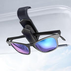 Sunglass Holder for Car (One-Handed-Operation, Gentle & Secure Hold, Silicone Padded, Universal Fit, Metal Clip) Visor Sunglass Holder Clip,Visor Sunglass(Black, 1 Pack)