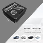 Sun Walker Back Seat Cup Holder for Car, Waterproof Rear Seat Organizer Expander Tray to Store Phone Drink Snack, Universal Leather Cup Holder Pillow for Truck RV Boat Sofa Bed (Black)