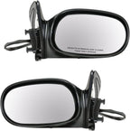 Driver and Passenger Side Mirror Assembly Set Power Paint to Match Smooth Black Compatible with 1998-2002 Toyota Corolla LE