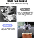2PCS Car Seat Headrest Hook, Cute Bow Stylish Seat Back Purse Handbag Hanger Organizer, Multi-Purpose Auto Backseat Storage Hook Holder for Umbrella Coat Bag, Universal Fit (Purple)
