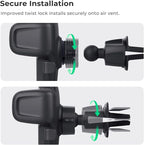 Easy One Touch Signature Air Vent & Flush Mount Combo - Universal Car Mount Phone Holder for iPhone, Google, Samsung, Moto, LG, and all other Smartphones