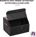 Leather Car Trunk Organizer,Durable Collapsible Adjustable Compartments Cargo Storage,AK-141