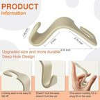 Car Seat Hooks & Purse Holder - 4 Pack Boxed,55 lb Heavy Duty,Eco PP Car Hooks for Purse/Bag/Baby Gear/Gym Bag/Groceries/Cup/,Fits 0.32-0.55”Car Headrest Rods (Beige)