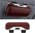 Sunglasses Holder for Car Sun Visor, Protective Automotive Eyeglasses Storage Case Hanger, Soft Vehicle Interior Glasses Organizer Box Accessories, Universal Fit (Coffee)