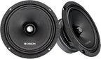 ORION Cobalt CM854 High Efficiency 8" Mid-Range Bullet Loudspeakers, 1200W Max Power, 300W RMS, 4 Ohm, 1.5" Voice Coil - Pro Car Audio Stereo, Midrange Speakers (Pair)